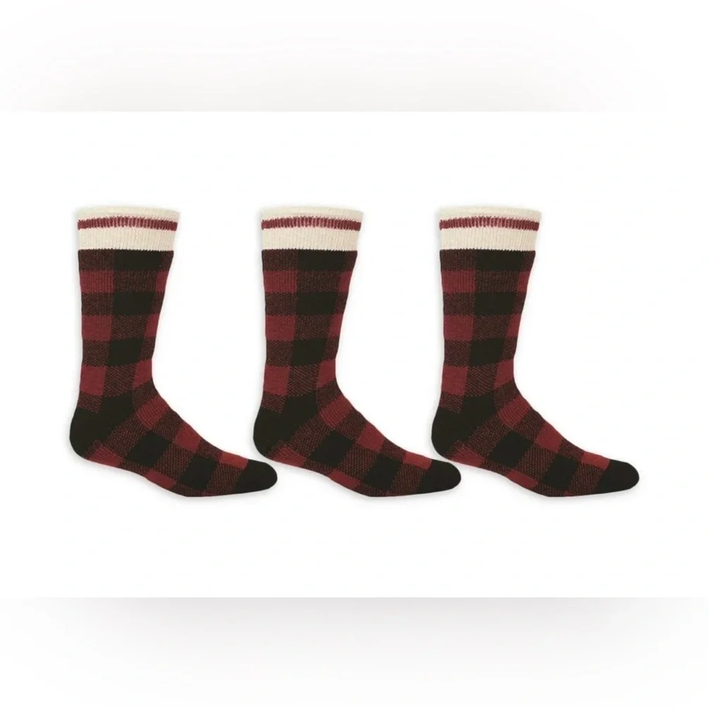 KODIAK MENS WOOL THERMAL SOCK BLKRED